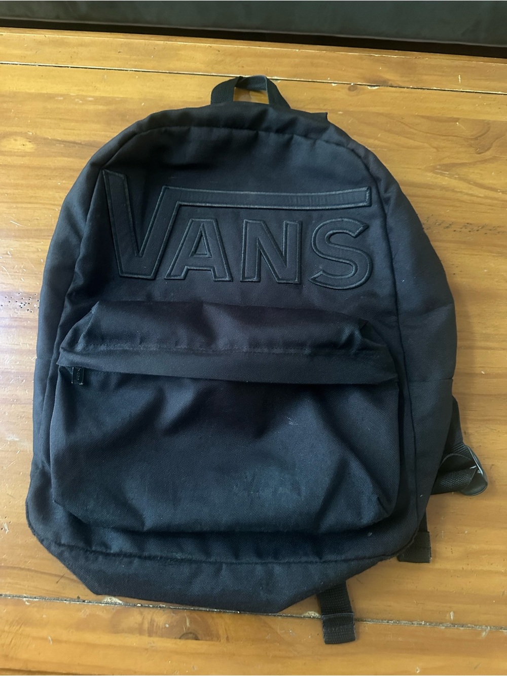 Vans Black Backpack with Embossed Logo